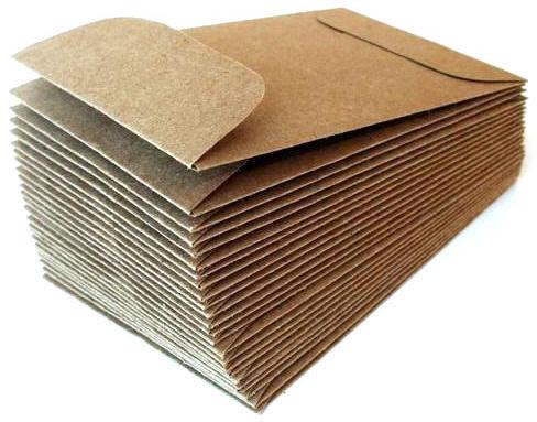 Mahir Rectangular Brown Paper Envelope, for Courier Use, Gifting Use, Parcel Use, Technics : Handmade