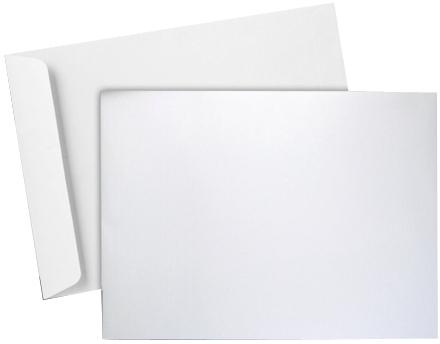 Rectangular Laminated Paper Envelope, for Courier Use, Documentation, Gifting Use, Parcel Use, Color : White