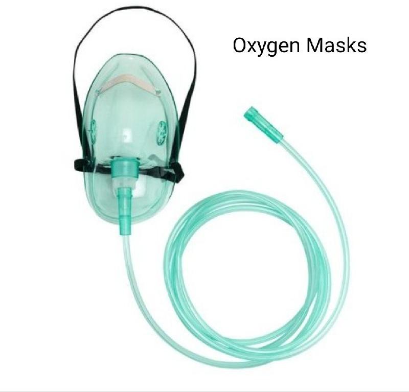 Transparent. Plastic OXYGEN MASKS, for Anesthesia, Hospital, Size : Large, Medium, Small