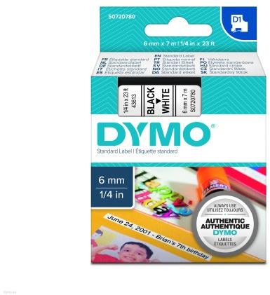 Dymo Polyester Label Printer Tape, Color : White back black font