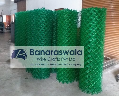 PVC Coated Chain Link Mesh Fence, Wire Diameter : 3 mm