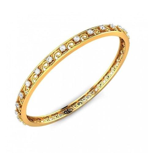 Gold Diamond Bangle