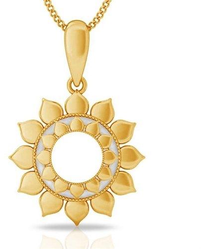 Gold Sunflower Pendant