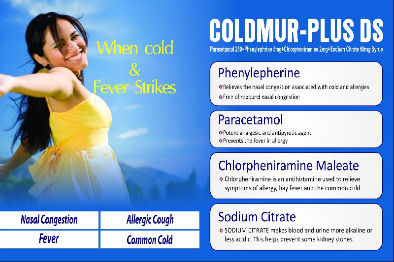 Coldmur-Plus DS Syrup, for Personal, Clinical, Hospital, Purity : 99%, 99.99%