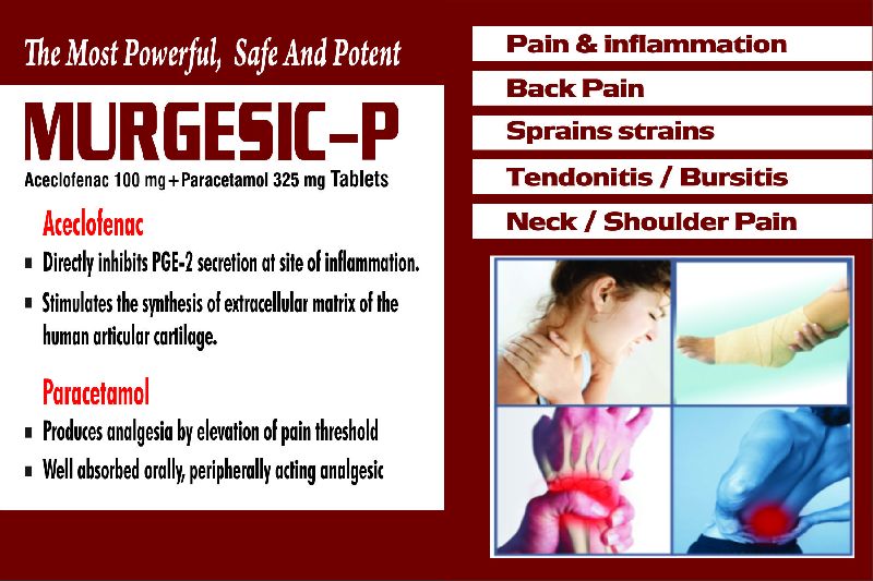 Murgesic-P Tablets, for Pharmaceuticals