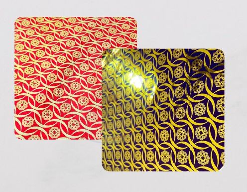 Printed Paper Golden Finish Gift Wrap, Color : Multi Color