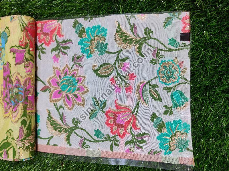 Banarasi Semi Katan Silk with Alfi Meena Weaved Brocade Fabric
