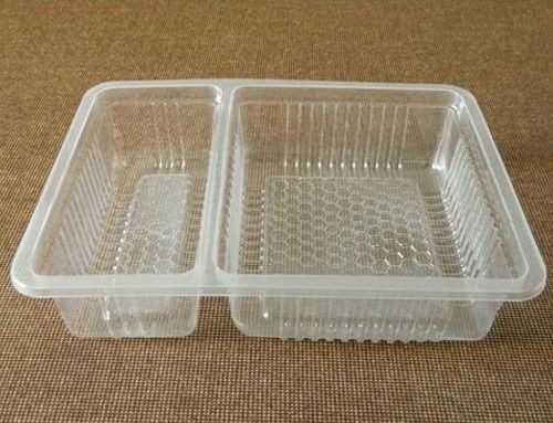 Plastic 2 Partition Meal Tray, for Serving Food, Shape : Rectangle