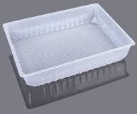 Plastic 38mm Rectangular Sealable Tray, for Food Serving, Color : Transparent