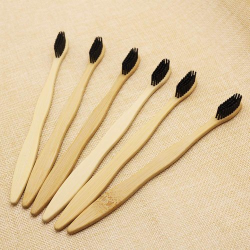 Cal care Soft Bristle Bamboo Toothbrush, for Cleaning Teeth, Packaging Size : 10 Piece