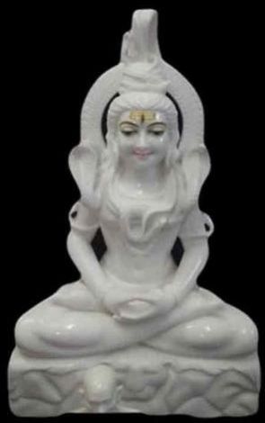 18 Inch Marble Shiva Statue