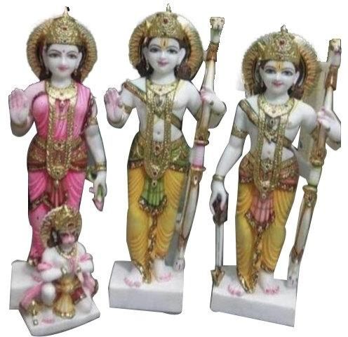 2.5 Feet Marble RAM Darbar Statue