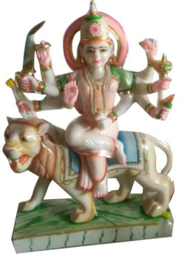 42 Inch Marble Durga Mata Statue