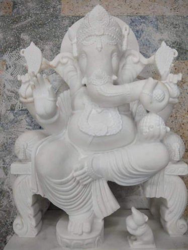 5.5 Feet Marble Ganesha Statue