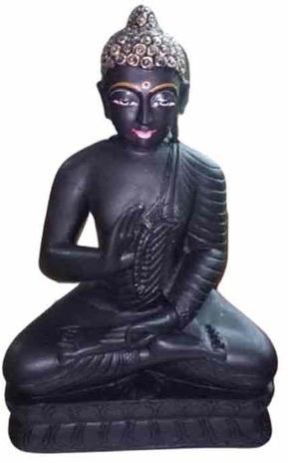 Black Marble Buddha Statue