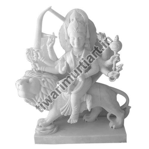 38 Inch Marble Durga Mata Statue
