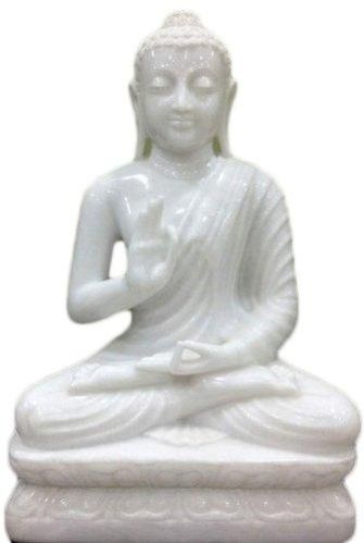 white marble buddha statue