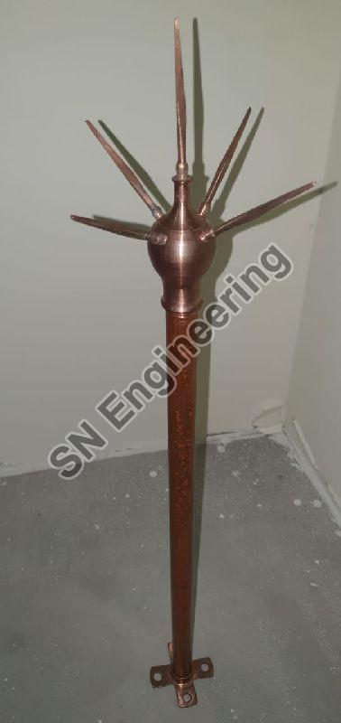 Round Copper Lightning Arrester, for Power Grade, Certification : ISI Certified