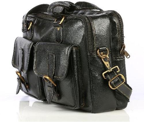 PU Leather Shoulder Bag, for Laptop, Travel, Pattern : Plain