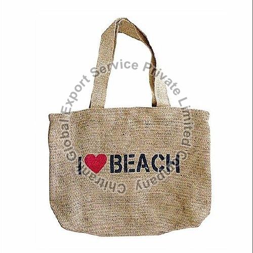 Jute Beach Bag, for Packaging Grocery, Handle Type : Loop Handle