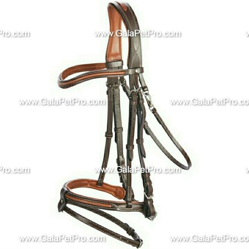 Leather Horse Bridle, Color : Brown / Black