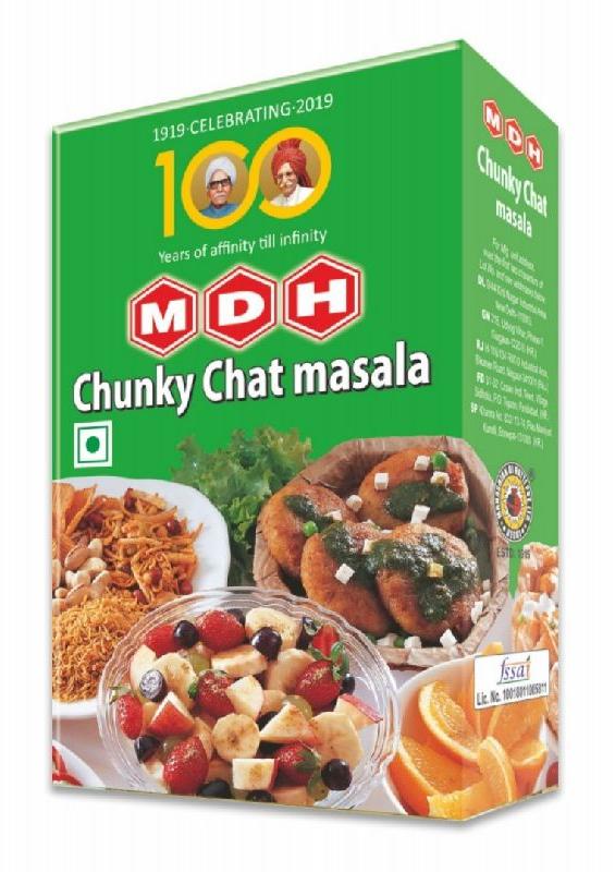 Blended Natural MDH Chunky Chat Masala, for Cooking, Spices, Form : Powder