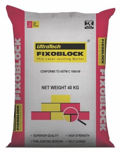 Ultratech Fixoblock Thin Layer Jointing Mortar, Packaging Size : 40 Kg