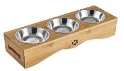 Stainless Steel Polished Wooden Pet Bowl Stand, Style : Modern