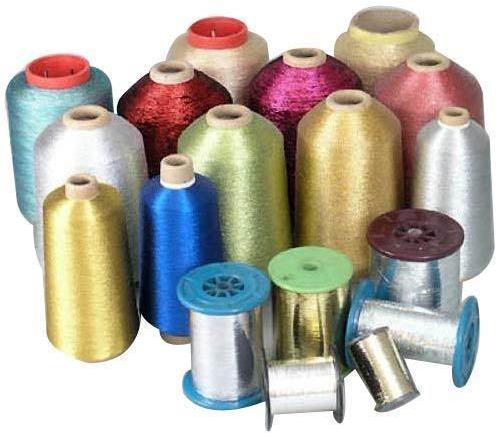 Unique Plus Cotton Kasab Zari Thread, for Textile Industy, Pattern : Dyed