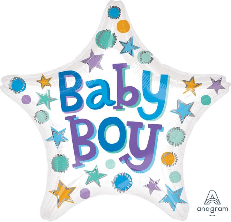 Baby Boy Star Balloons
