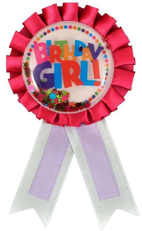 Birthday Girl Award Ribbon, Color : Pink