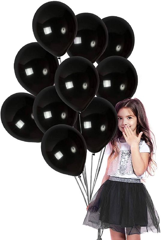 Black Latex Balloons, Size : 12 Inch