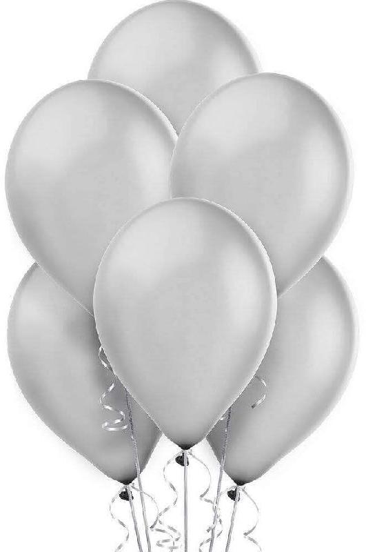 Metallic Silver Balloons, Size : 12 Inch