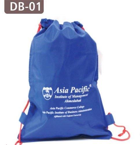 Polyester Nylon Drawstring Bag, Color : Blue