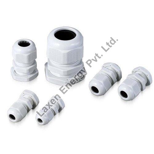 Polished Nylon PG Cable Gland, Color : White, Gray