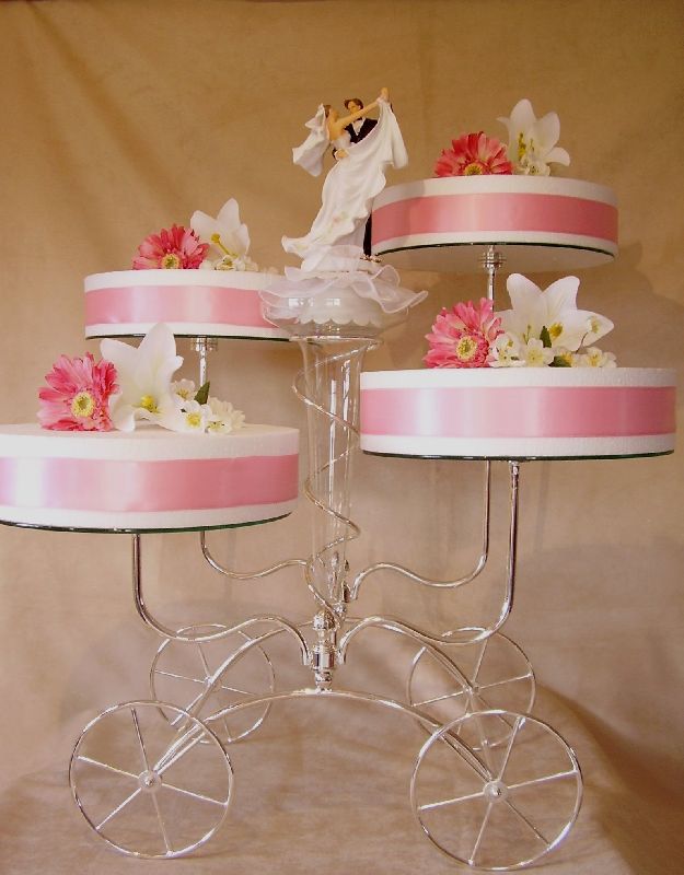 Cake or Cupcake Stand Metal Gold - Cake Decorating Supplies Dubai
