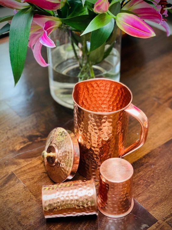 Copper Jug &amp;amp; Glass