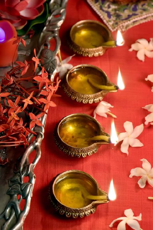 Polished Joyti Brass Diya, for Home Decor, Pooja, Size : Multisize