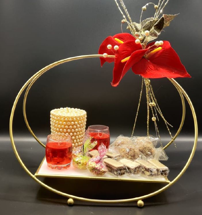 Powder Coating Metal Decorated Cake Stand, for Hotel, Restaurant