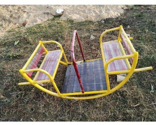 Steel Boat Shape Seesaw, Color : Yellow