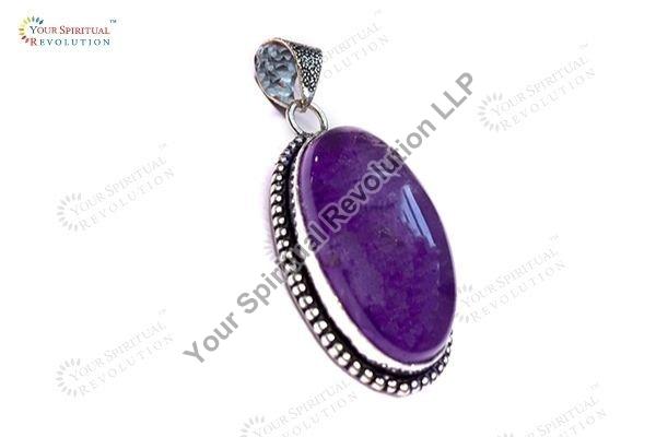 Natural Amethyst Crystal Gemstone Pendant, for Blood Circulation, Astrological, Worship, Packaging Type : Corrugated boxes
