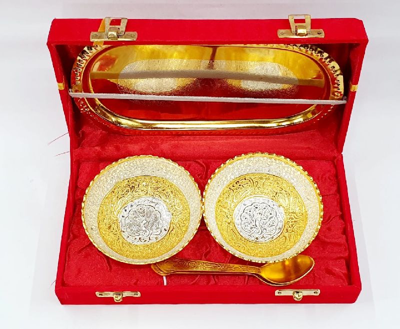 Gold plating bowl set