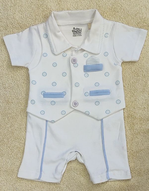 Plain 100% Cotton FLGSR02 Kids Short Romper, Gender : Unisex