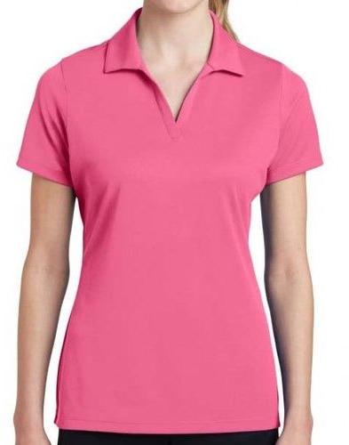 Printed Cotton Ladies Polo Neck T-Shirt, Size : M, XL, XXL