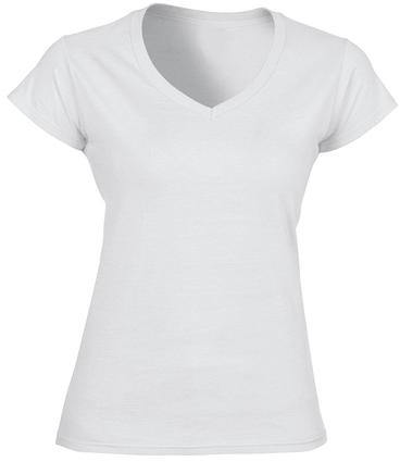 Plain Cotton Ladies V Neck T-Shirt, Size : M, XL
