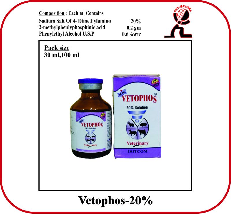 TOLDIMFOS SODIUM INJECTION (VETOPHOS 20%)