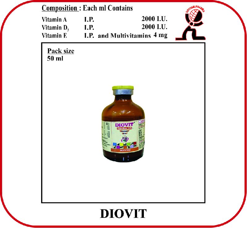 Vitamins A & Vitamins D3  With Vitamins E Injection (DIOVIT)