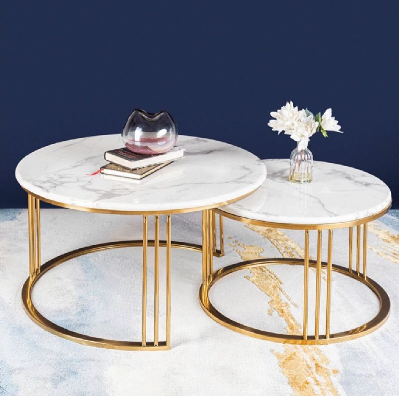 Polished Plain Round Nesting Table