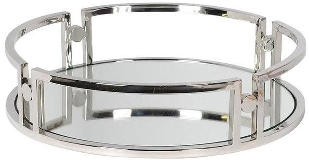 Round Stainless Steel Tray, for Food Serving, Pattern : Plain
