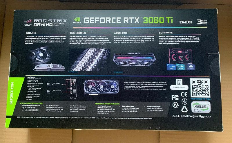 Asus Rog Strix GeForce Rtx 3060 Ti 8GB OC Graphics Card